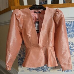 Nasty Gal Pink Satin Shirt. Size 2.